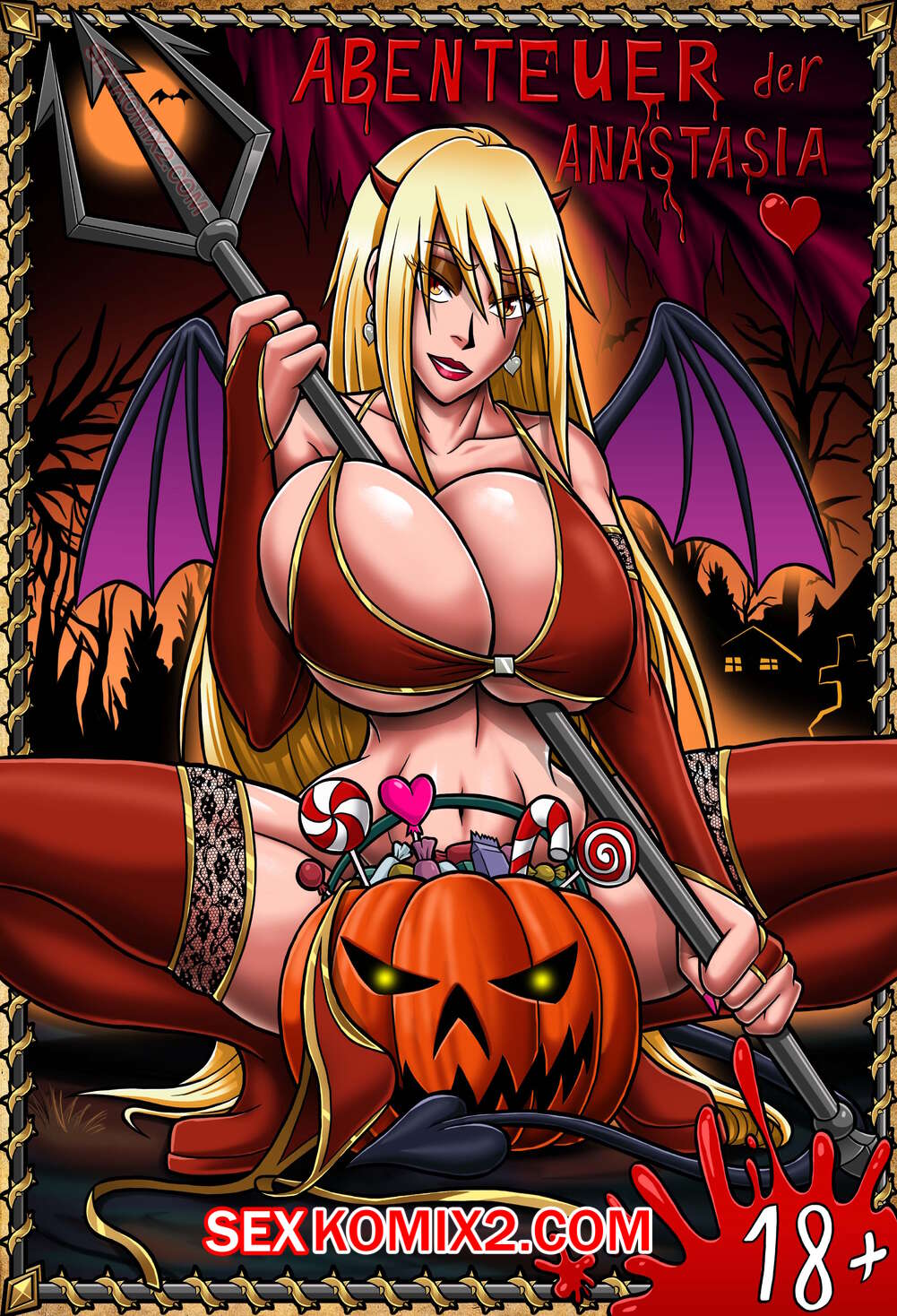 Porno Comic Die Abenteuer der Anastasia. Halloween. by sexkomix2.com
