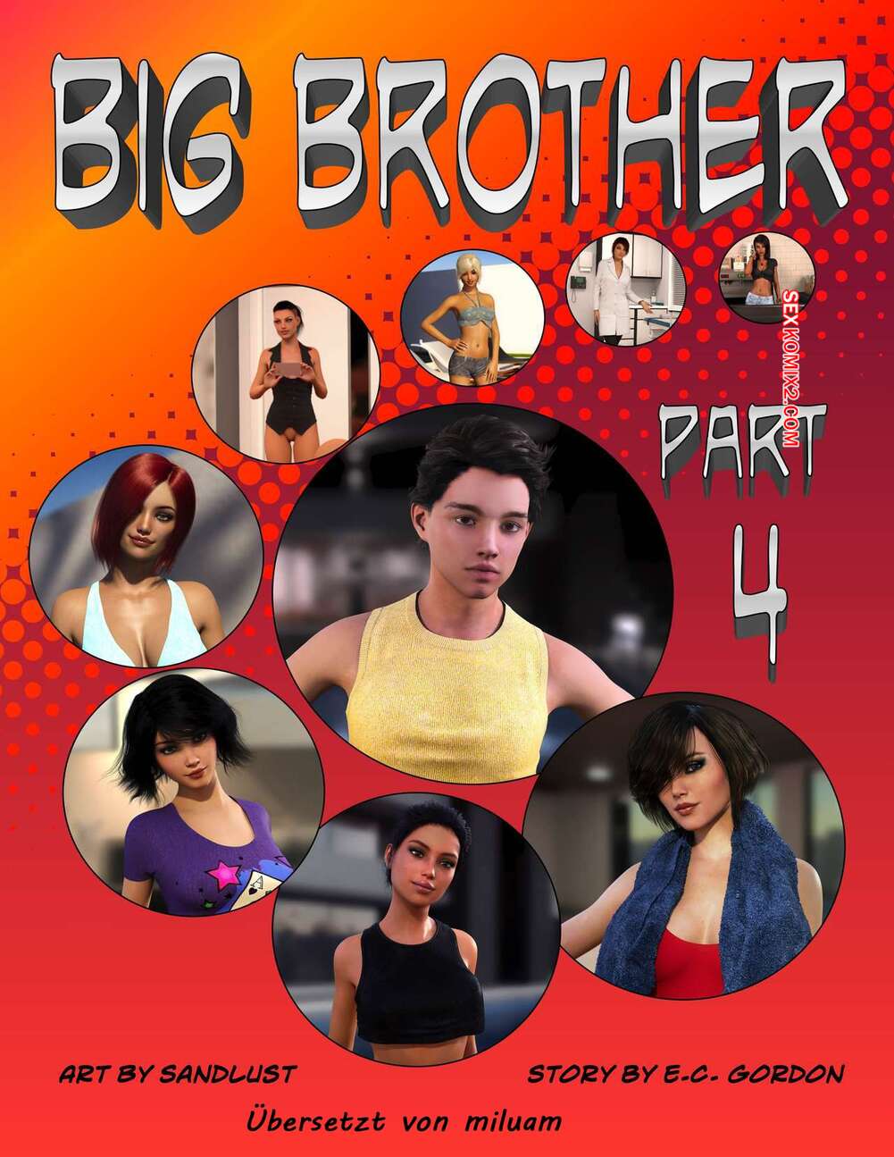 Porno comic Big Brother 4. Sandlust.