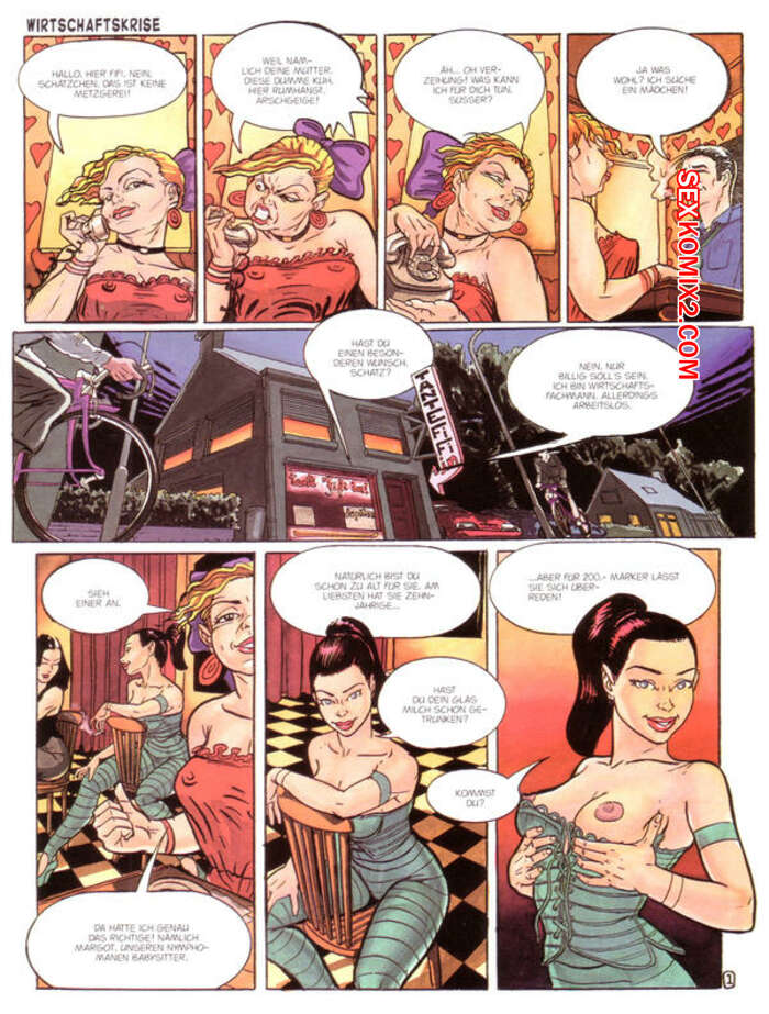 Porno comic Wirtschaftskrise